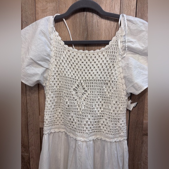 White Crochet Maxi Dress - Picture 5 of 5